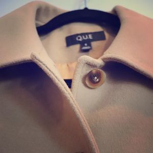 Camel colored wool overcoat